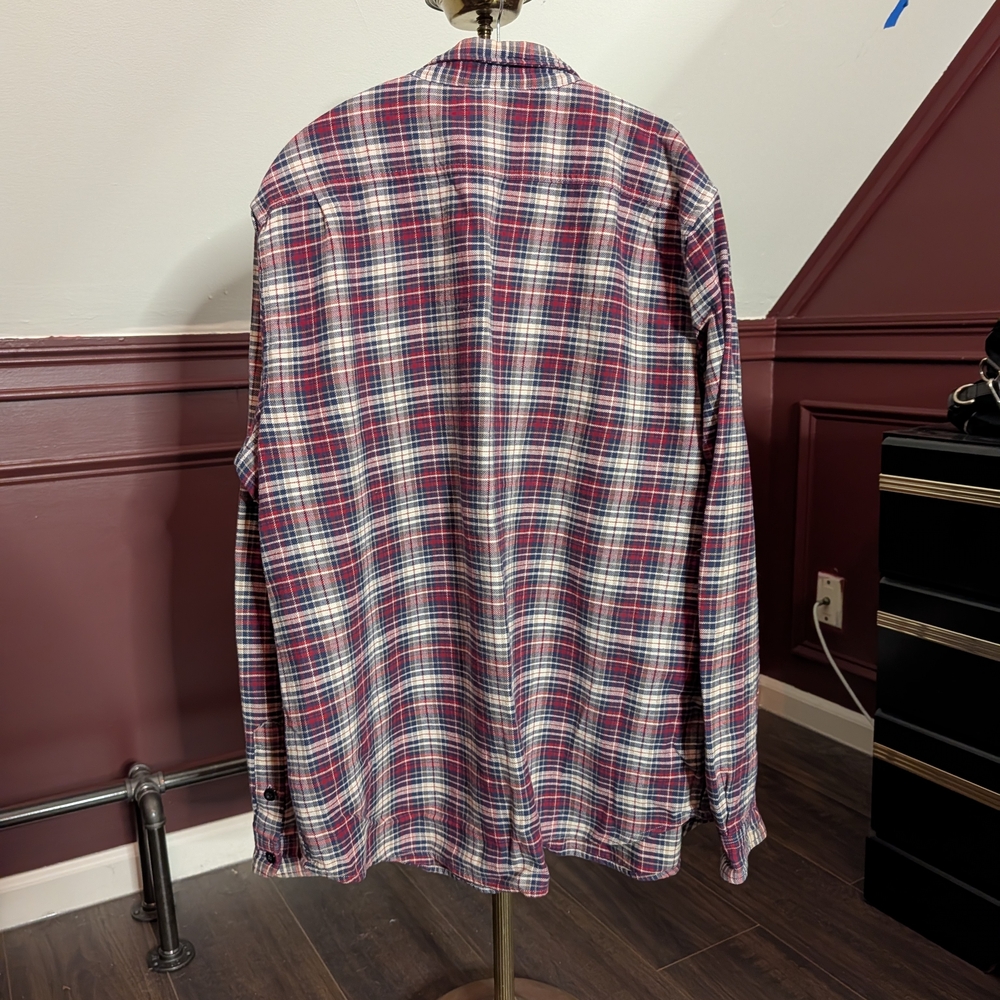 Denim & Supply Ralph Lauren Vintage Red and Blue Plaid Flannel Shirt - Picture 7 of 9
